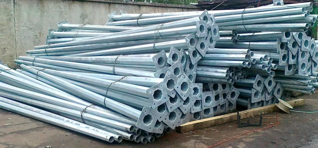 Поставка металлических опор освещений в пос. Динас