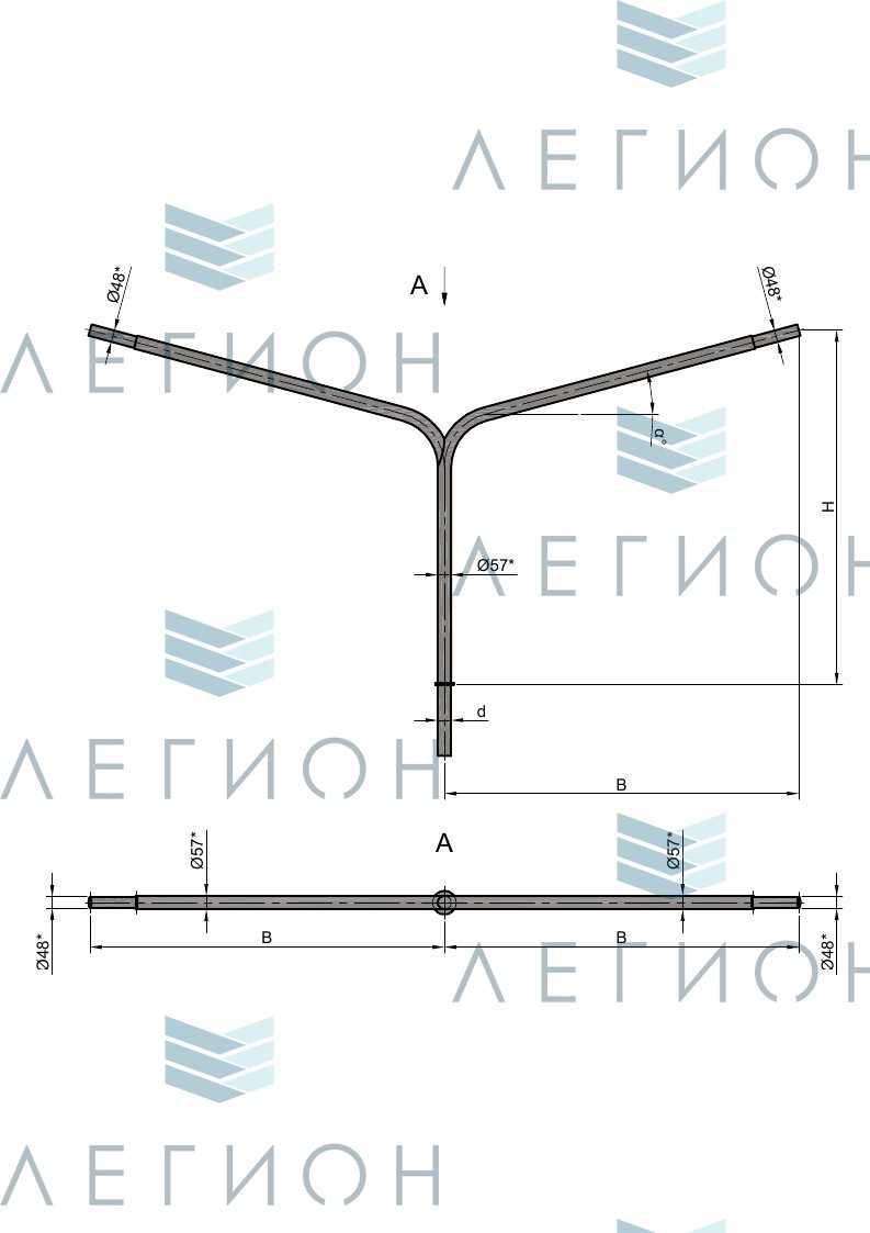 К3-2,5-1,5-1-1 кронштейн двухрожковый