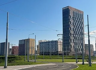 Опоры контактной сети ТФ<br />
трамвайная линия в Академическом районе г. Екатеринбурга